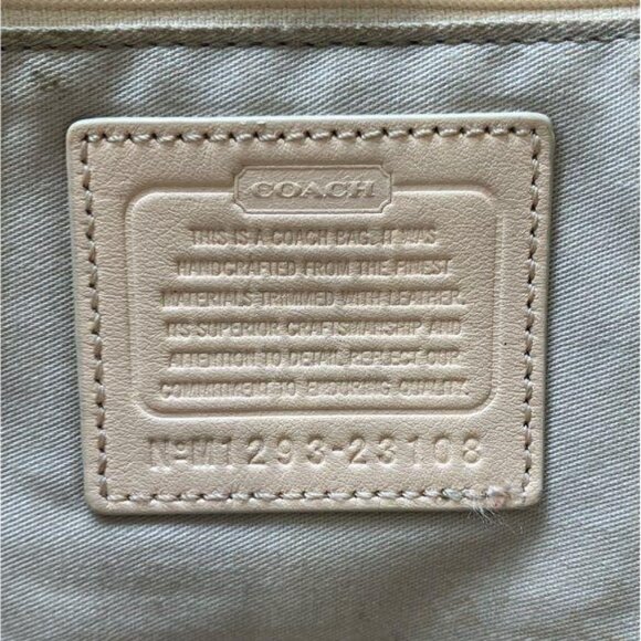 COA Included Coach Legacy Weekend Ticking Stripe Large Bag - Picture 6 of 7